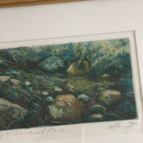 In the Shadows of Unknown Places 11” by 21” stunning piece of Art vintage - Picture 6 of 16